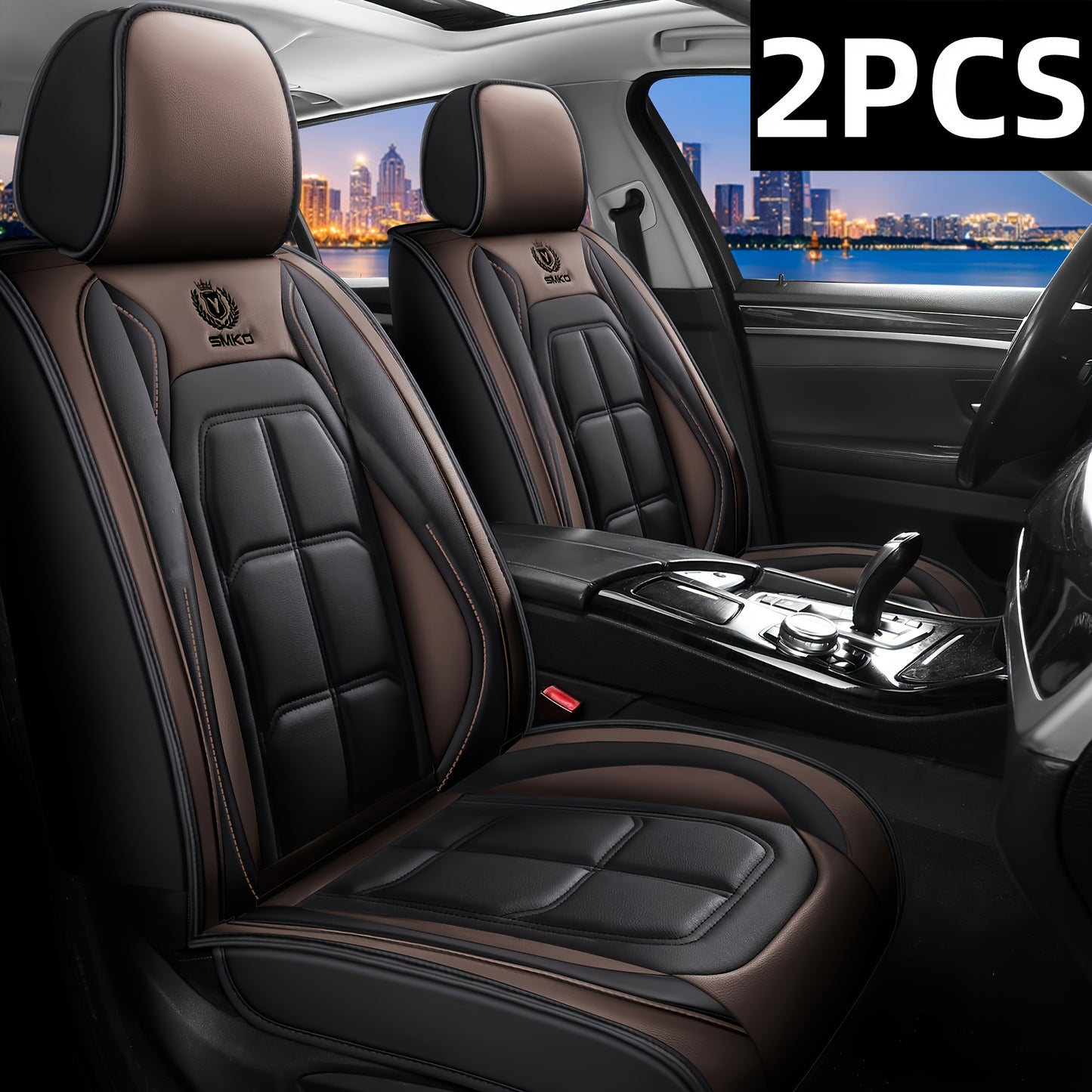 1pc, 2pcs, 5pcs, Advanced Faux Leather Car Seat Cover, Imitation Faux Leather Car Seat Cover, Protective Seat Cover, Suitable For Cars, SUVs, Vans And Trucks, Dirt-resistant, Send Gifts To Relatives