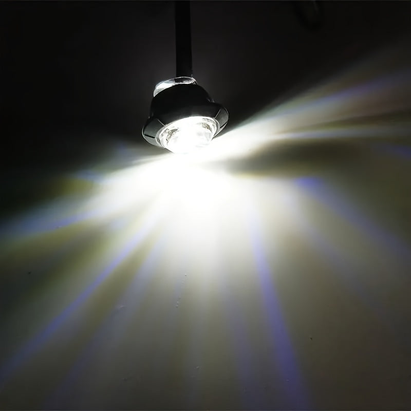 Set of 12 Universal DC12V LED Lights for Caravans, Trucks, Atvs, And Boats, Without Battery