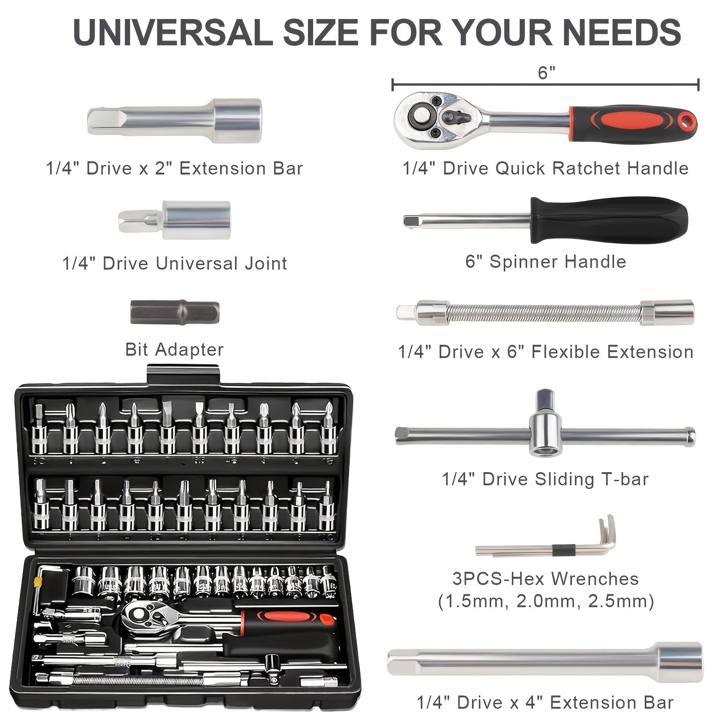 34/34+12pcs 3/8'' Drive Torx Star Bit Sockets CR-V E-Socket Set, E4-20, T10-60, Tamper Proof Set TT10-TT55, 5/16"F to 3/8"M Adapter with Storage Case,S2 Steel, Ideal for Car,Trucks,Home Improvement