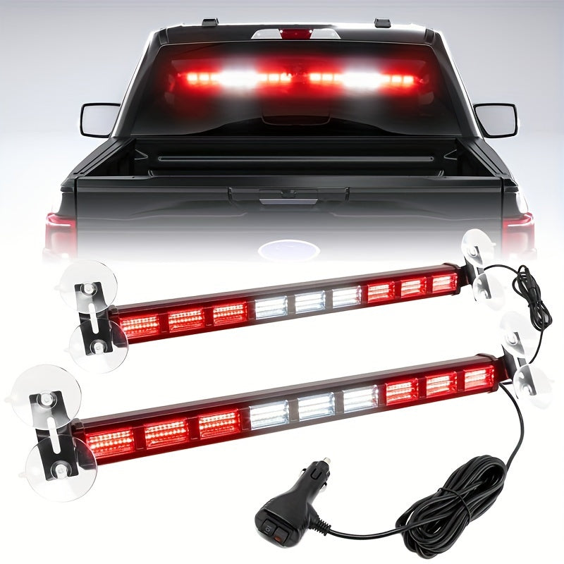 17 Inch 80W Triple Row LED Light Bar 3000LM, 3-Color Modes Emergency Flasher Off Road Work Light, 12V-24V for Cars ATV SUV Pickup Trucks Tractors Boats