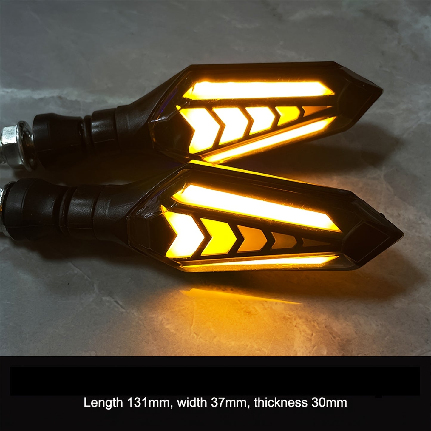 2pcs 12V Universal LED Double Side Flow Arrow LED Light for Truck Truck Boat SUV ATV Blue Yellow Light