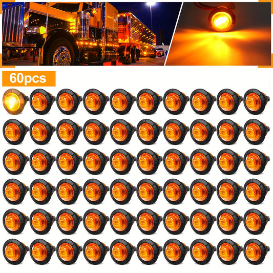 60-Pack Multi-Color LED Side Marker Bulb Lights for Vehicles 12V | Enhanced Safety and Visibility, Weatherproof, Easy Installation, Universally Applicable, Brand: IOTUA, Without Battery