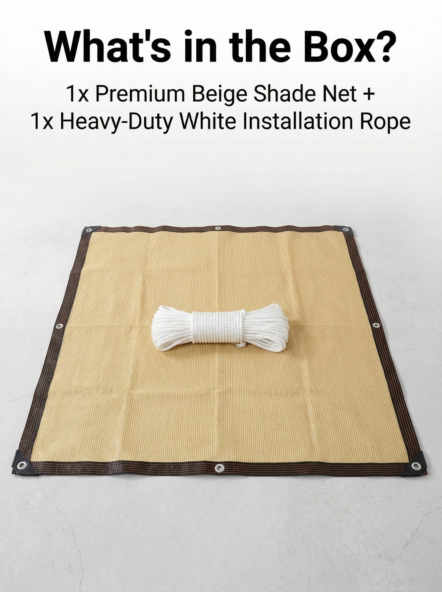 RV Camper Shade Cloth-Breathable Uv-Resistant Sun Shade Tarp, Brass Grommets, Includes Tie-Down Ropes for Versatile Outdoor Use