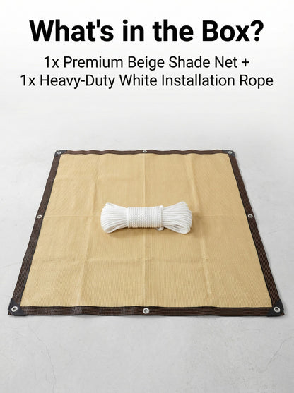RV Camper Shade Cloth-Breathable Uv-Resistant Sun Shade Tarp, Brass Grommets, Includes Tie-Down Ropes for Versatile Outdoor Use