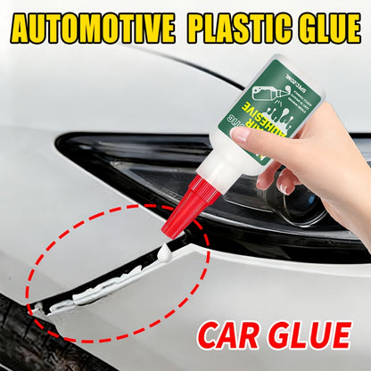 KJM Liquid Instant Adhesive & Repair Glue - Quick-Dry Strong Bonding Agent for Cars, Auto Body, Bumpers, Headlights, Mirrors, Plastic & Metal Surfaces - No-Mix Formula (Liquid Applicator Tube) - Car Restoration Adhesive