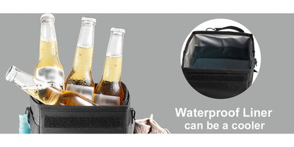 Ryhpez Car Trash Can with See Through Window, Clear Black Car Trash Bin Removable Liner, Leakproof Car Garbage Can Organizer Storage Bag for Vehicles, SUV, Truck(2.1Gallon/8L)