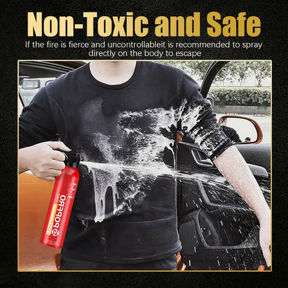 Portable Fire Extinguisher | Home, Garage, Kitchen, Car Four-in-One Small Fire Extinguisher | for Electrical, Textile Non-toxic, Easy to Clean | Wall-mounted