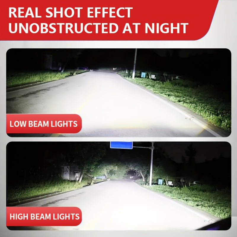 2pcs H4 High And Low Integrated Headlight Bulbs, 60, 000 Lumens 420W 3570 CSP Chip New LED Projection Lens, 6000K White Ultra-bright Light, Suitable for Motor Vehicles, Left-hand Driving, 12-24V, No Battery Required