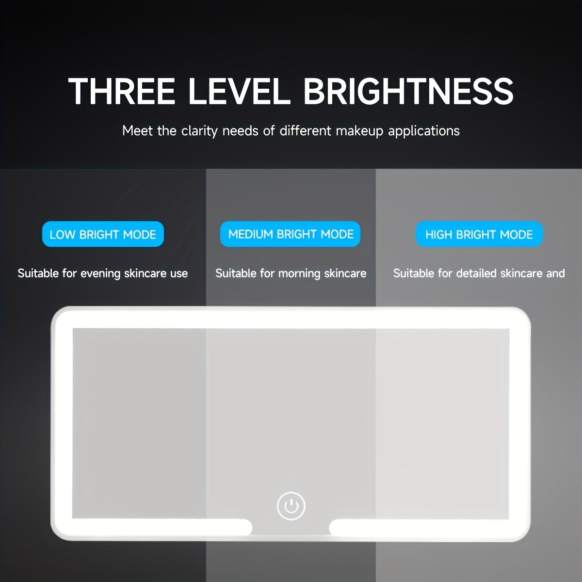 LED Car Visor Vanity Mirror – Rechargeable Ultra-Thin with 3 Light Modes, Sun Visor Mirror for Trucks & SUVs, Low Voltage, Gift for Women