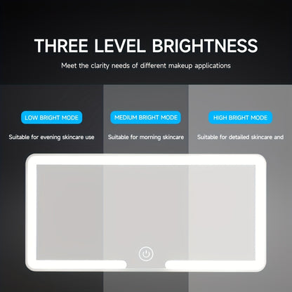 LED Car Visor Vanity Mirror – Rechargeable Ultra-Thin with 3 Light Modes, Sun Visor Mirror for Trucks & SUVs, Low Voltage, Gift for Women