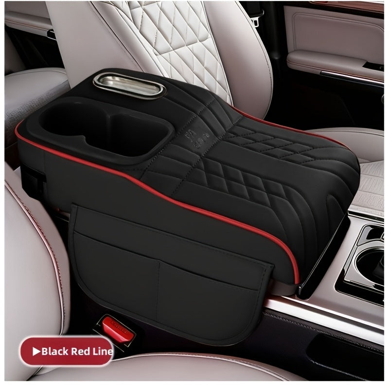1 Car Center Console Tray with Raised Design, Tissue Box and Cup Holder, Multi-Color Options, Storage Mat, Includes a Gift Card