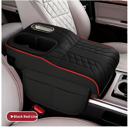 1 Car Center Console Tray with Raised Design, Tissue Box and Cup Holder, Multi-Color Options, Storage Mat, Includes a Gift Card