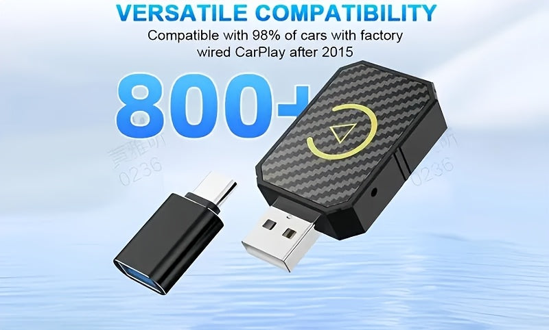 Mini Wireless CarPlay Adapter, Compatible with Apple and Android, Plug and Play, Low Latency for Wired to Wireless CarPlay, Fits Multiple Car Models, 2024 Upgrade, Fast and Stable Connection, No Battery Required, Christmas Gift