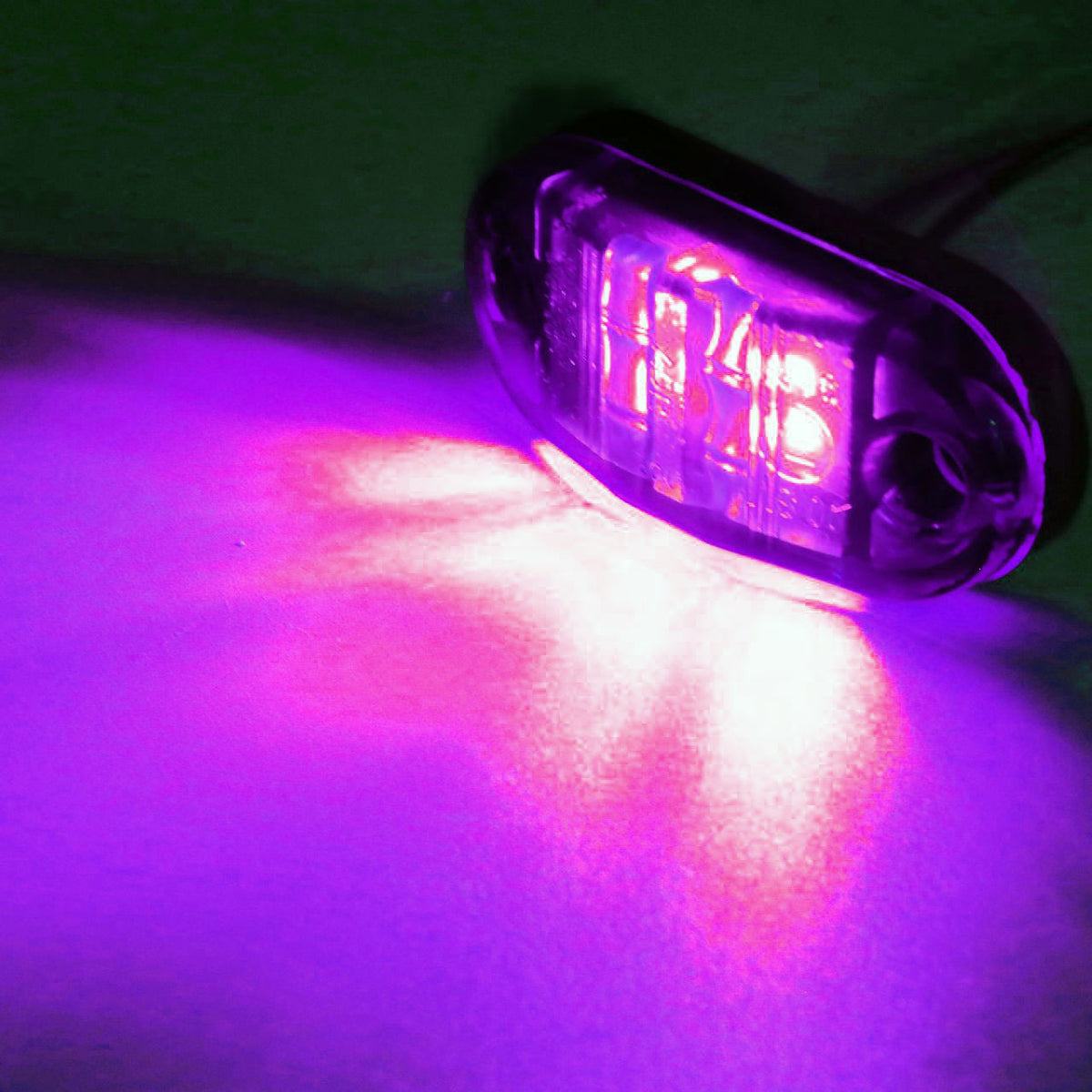 LED Side Marker Lights 20pcs 4-LED 12V 24V Hardwired Stop Tail Indicator for Truck Trailer RV Bus Caravan Camper Van Amber Red Green Purple