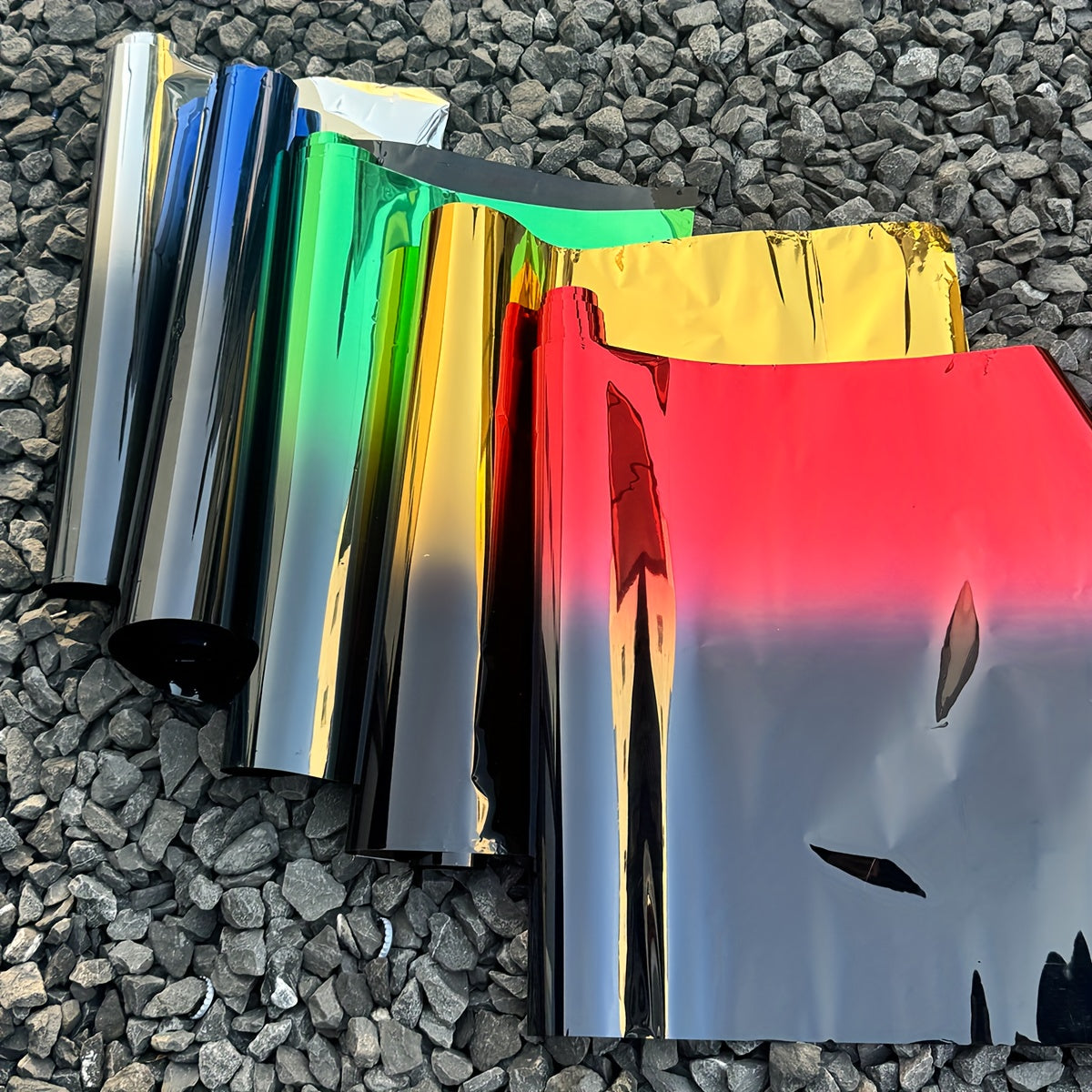 1 Roll Of 19.7 X 118 Inch Two-color Gradient Window Film | Heat Resistant, VLT, Protective, Contrasting, Tear-off and Paste, PET Material, Universally Applicable for Vehicle Exterior Accessories