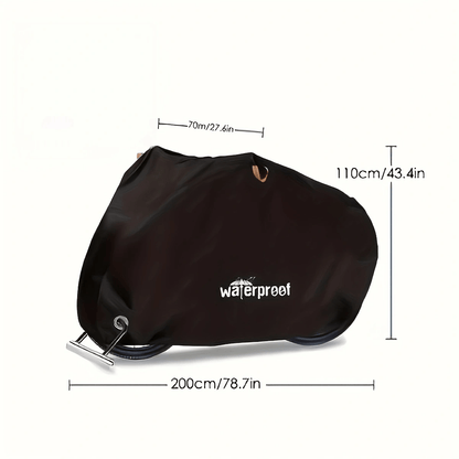 Durable Black Motorcycle Cover, Waterproof And All-Weather Protection, Rain, Snow, UV And Dust Resistant, Suitable for Most Motorcycle Models