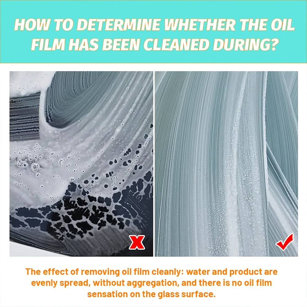 Car Glass Oil Film Cleaner, Glass Film Removal Paste, Car Windshield Glass Oil Film Remover for Auto and Home Eliminates Coatings to Restore Glass to Clear