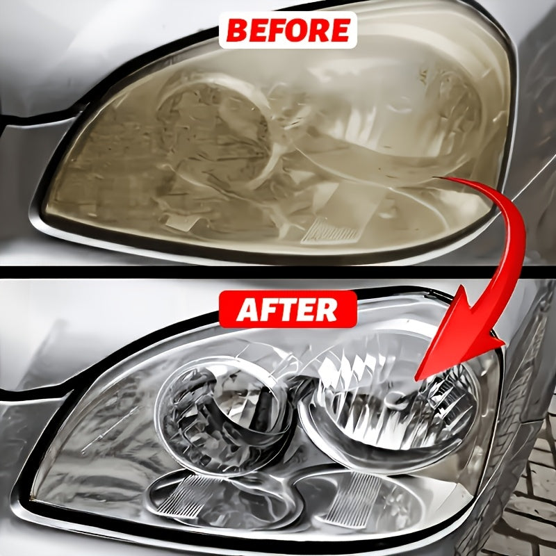 Automotive Headlight Repair Kit - Quick Refurbishment Solution, No Polishing Required, Instantly Clear Cloudy Lenses, Enhances Visibility & Brightness, Easy-to-Use Restoration and Care Kit for Car Headlight Maintenance, Headlight Cleaner