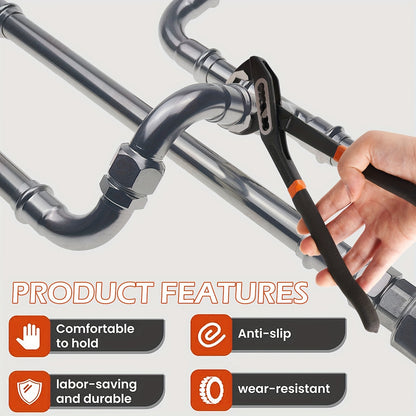7/10/12inch Groove Joint Pliers( with Tool Roll Bag), Push-Lock Water Pump Pliers In Cr-v Steel, Fast Adjustable Tongue And Groove Pliers for Home Repair & Plumbing