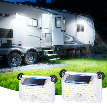 2/1pc, Magnetic RV Solar Light, with Super Strong Magnet Motion Sensor Lights, Solar Outdoor Lights Waterproof, for Trailers, Campers | Outdoor Exterior Lighting Rv Additions, RV Porch Awning Lights, Easy Installation
