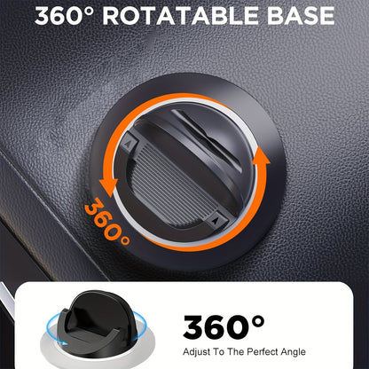 NOHON Car Phone Holder, Cell Phone Holder For Car, Dashboard Phone Holder Mount, 360° Rotation Phone Holder For Car, Suction Cup Holder Phone Mount, Silicone Car Pad Mat For Dashboards Slip Free Desk Phone Stand For IPhone17 16 15