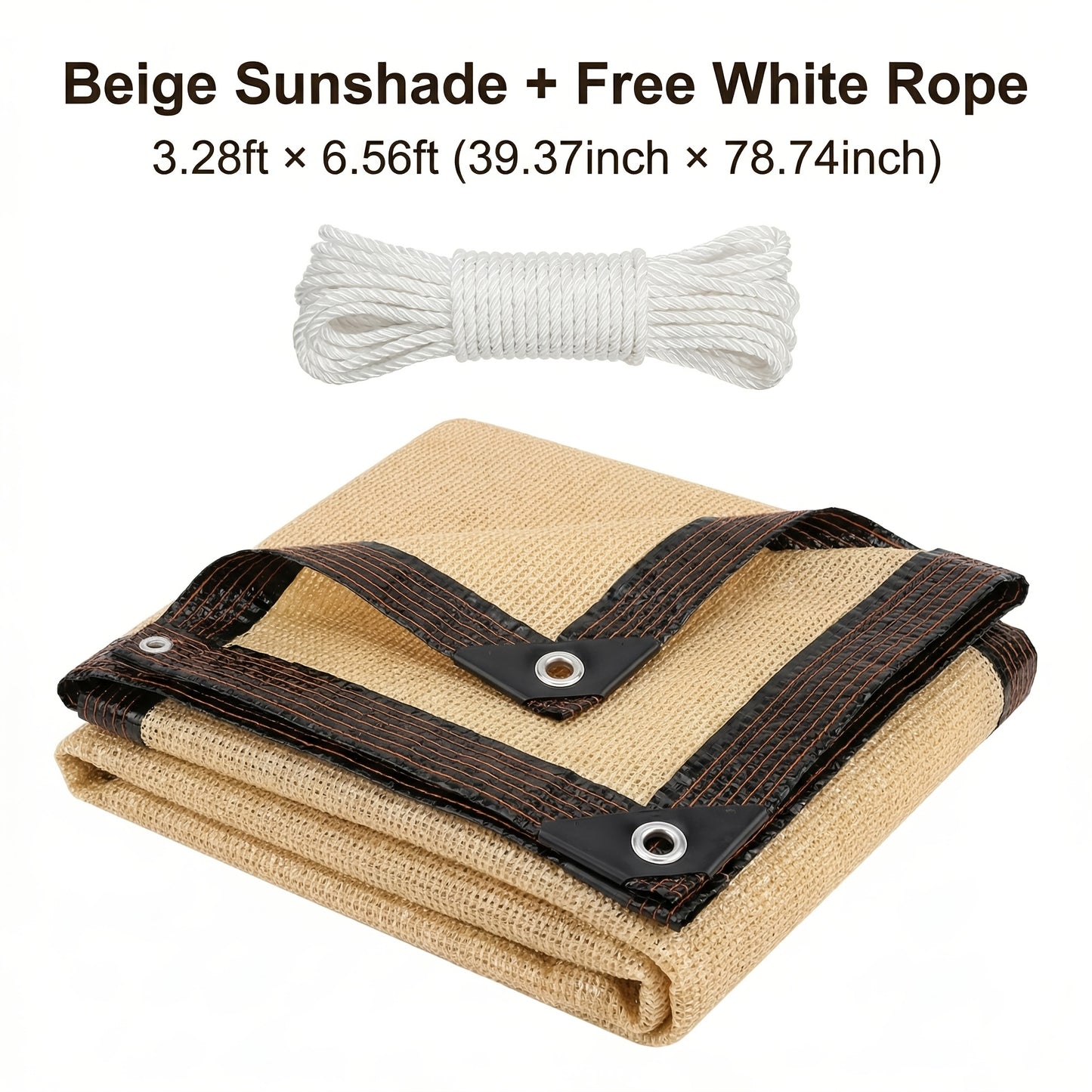 RV Camper Shade Cloth-Breathable Uv-Resistant Sun Shade Tarp, Brass Grommets, Includes Tie-Down Ropes for Versatile Outdoor Use