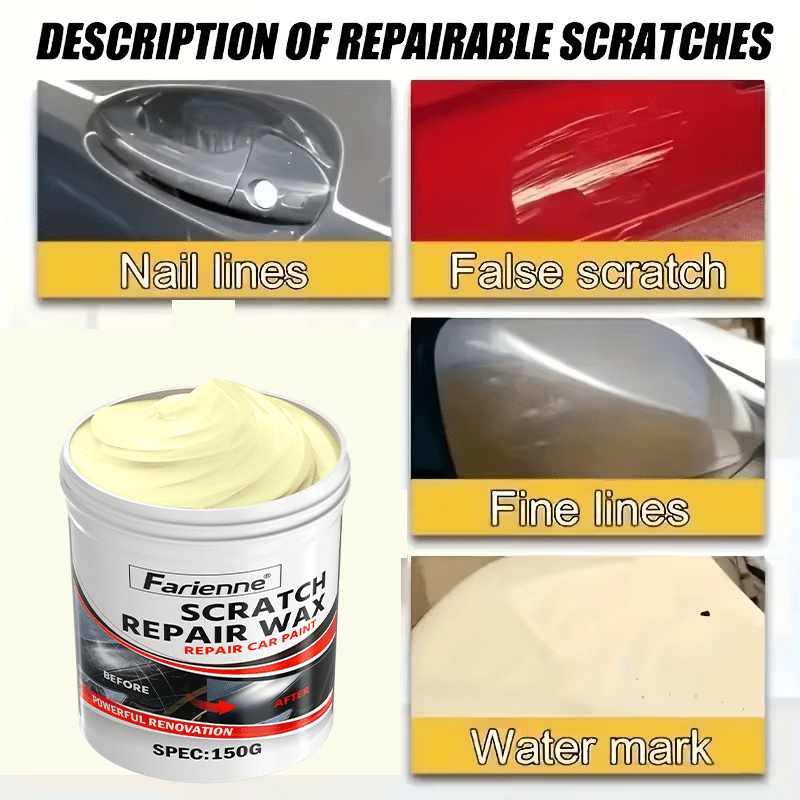 150g Large Capacity High-Efficiency Car Scratch Wax, Car Scratch Remover for Deep Scratches, Surface Grinding And Polishing Paste, Tile Coating Technology, Grinding Compound to Restore Luster