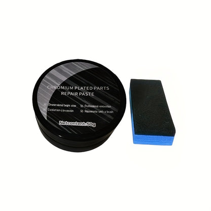 Automobile Chrome Parts Refurbishment And Repair Paste Set - Door Handles And Windows, Car Logo Chrome Bright Strip Repair - Chrome Trim Repair
