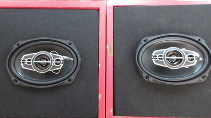 2pcs 6x9 Inch 1000W 5-Way Car HiFi Coaxial Speakers - 600W Total Power, 5.2 Channel Stereo, Stainless Steel Full Range Frequency Speakers for Vehicle Door & Auto Audio, 36V Safe Operation, Car Audio Accessories, Modern Car Stereo, Durable Speaker Casing,
