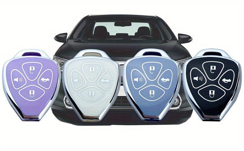 Toyota Key Fob Cover Case TPU – Camry RAV4 Corolla 4Runner Avalon Venza Yaris Land Cruiser Protector Shell, Blue & Purple
