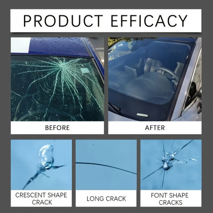 15-Minute Windshield Crack Repair Kit | Save Over $200 Compared to Replacement, Portable Adhesive, Clear Vision, Fix Deep Cracks Without Professional Tools, Fast Results A Father'S Day Gift