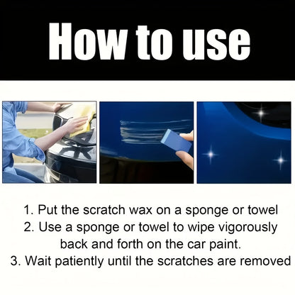 Car Scratch Repair Paste – Nano Swirl Remover, Wax & Polish Kit for Deep Scratch Fix, Paint Restoration, All Colors, 1.69oz + Sponge