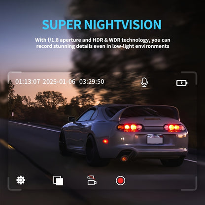 Front And Rear Dual-Lens! FHD 1080P Driving Recorder - Car Driving Recorder, Car Camera Infrared Night Vision Function, 170° Wide-Angle Car DVR Camera Loop Video Gravity Sensing Car Dashboard Video Camera, Automotive Parts Tachograph Christmas Gift
