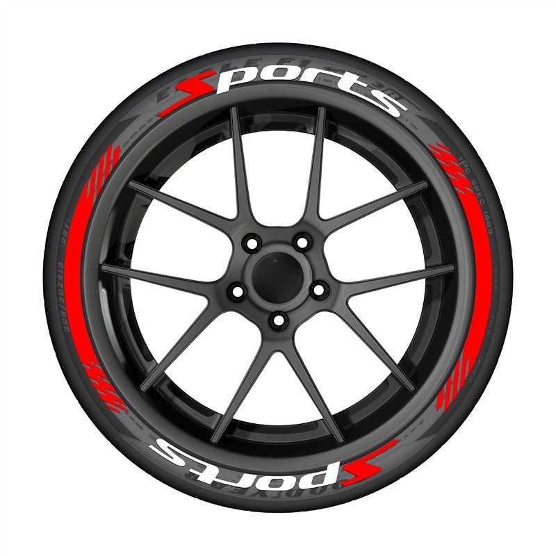 Pack of 8, Sport 1pc Quick Paste, Stickers, for Car/ Motorcycle Tire Stickers, PVC Material, Car Racing Performance Tire Letter Stickers, Car Modification Decoration, Cool Fashion Decals