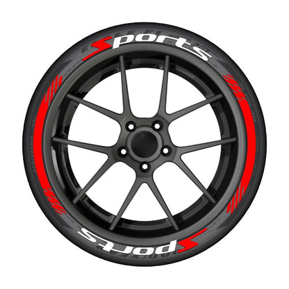 Pack of 8, Sport 1pc Quick Paste, Stickers, for Car/ Motorcycle Tire Stickers, PVC Material, Car Racing Performance Tire Letter Stickers, Car Modification Decoration, Cool Fashion Decals
