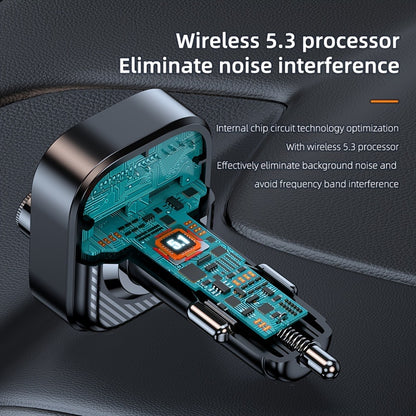 Bluetooth FM Transmitter for Car – Bluetooth 5.3, PD 30W & QC 3.0 Fast Charging, Hands-Free Calls, TF Card & USB Playback