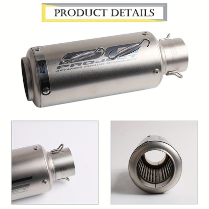 Universal 51MM Caliber Motorcycle Exhaust Pipe for Z900 FZ6 RC390 S1000XR | Stainless Steel, Brand: ANMIEN, Suitable for Off-road Motorcycles