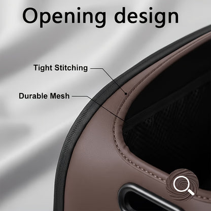 Stylish Faux Leather Car Storage Box with Multiple Functions, Spacious Passenger Seat Organizer, High-Capacity Trunk Organizer, Essential Car Interior Organizer, Versatile Car Storage Solution