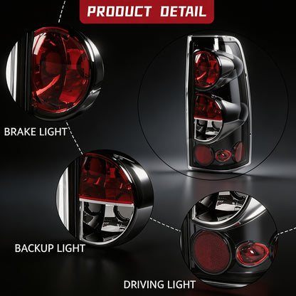 Taillights Truck Accessories A Pair Truck Accessories for Chevrolet for Chevy for Silverado 1500 1500HD 2500 2500HD 1999-2006, Tail Lights for Trucks Plastic Housing + Lens (No Bulbs)