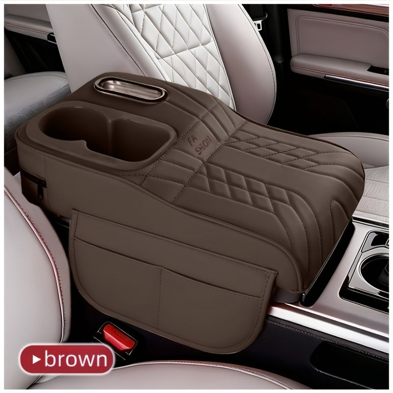 1 Car Center Console Tray with Raised Design, Tissue Box and Cup Holder, Multi-Color Options, Storage Mat, Includes a Gift Card