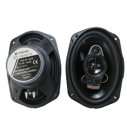 2pcs 6X9-inch 1300W(2X650W) 5-way Full-frequency Coaxial Car Speakers, Surround Sound Channel Configuration2.2, with Dust Cover And Audio Cable for Car Door Auto Audio Music Stereo Door Speakers, Perfect for Car Audio Upgrade, Without Battery