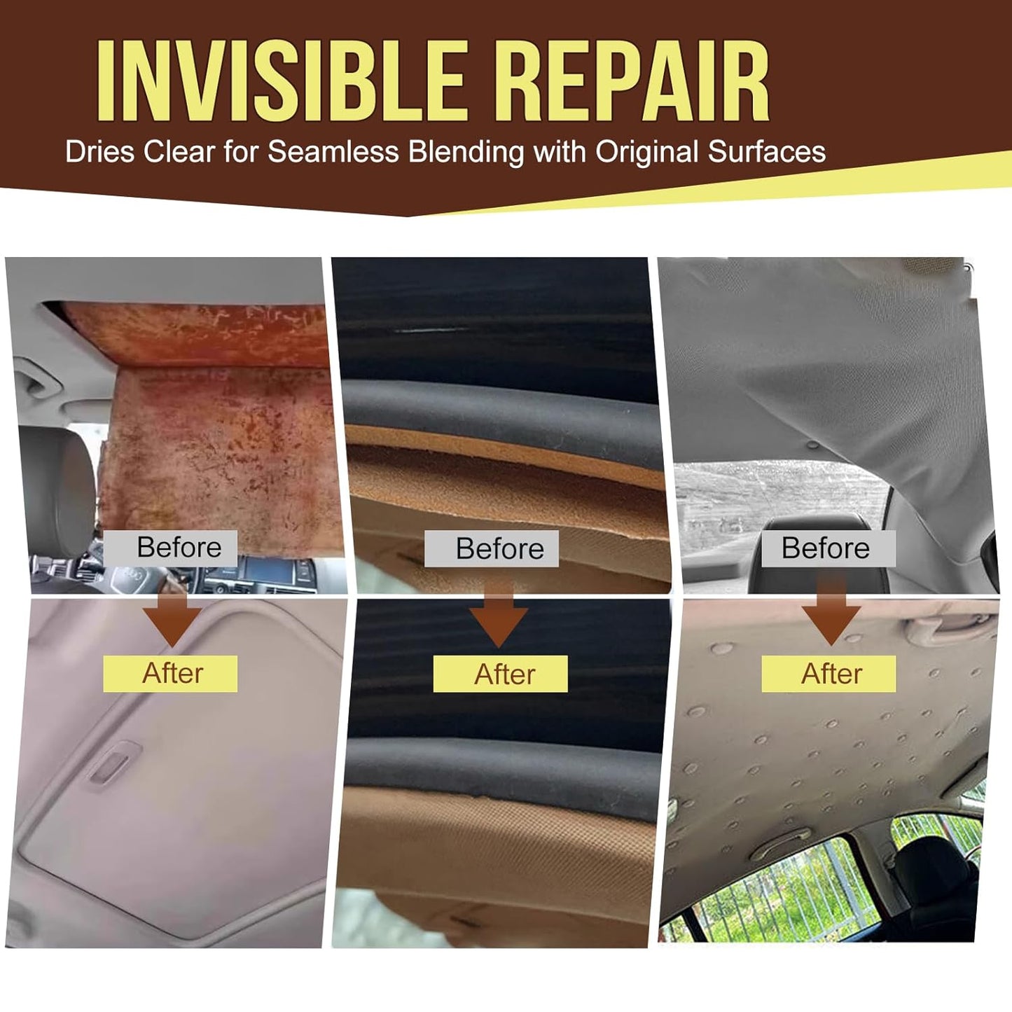 Roof Repair Glue And Car Interior Adhesive Are Suitable for Car Interior, Fabric, And Leather. They Are Easy to Use, Effective, And Time-Saving And Efficient Repairs.