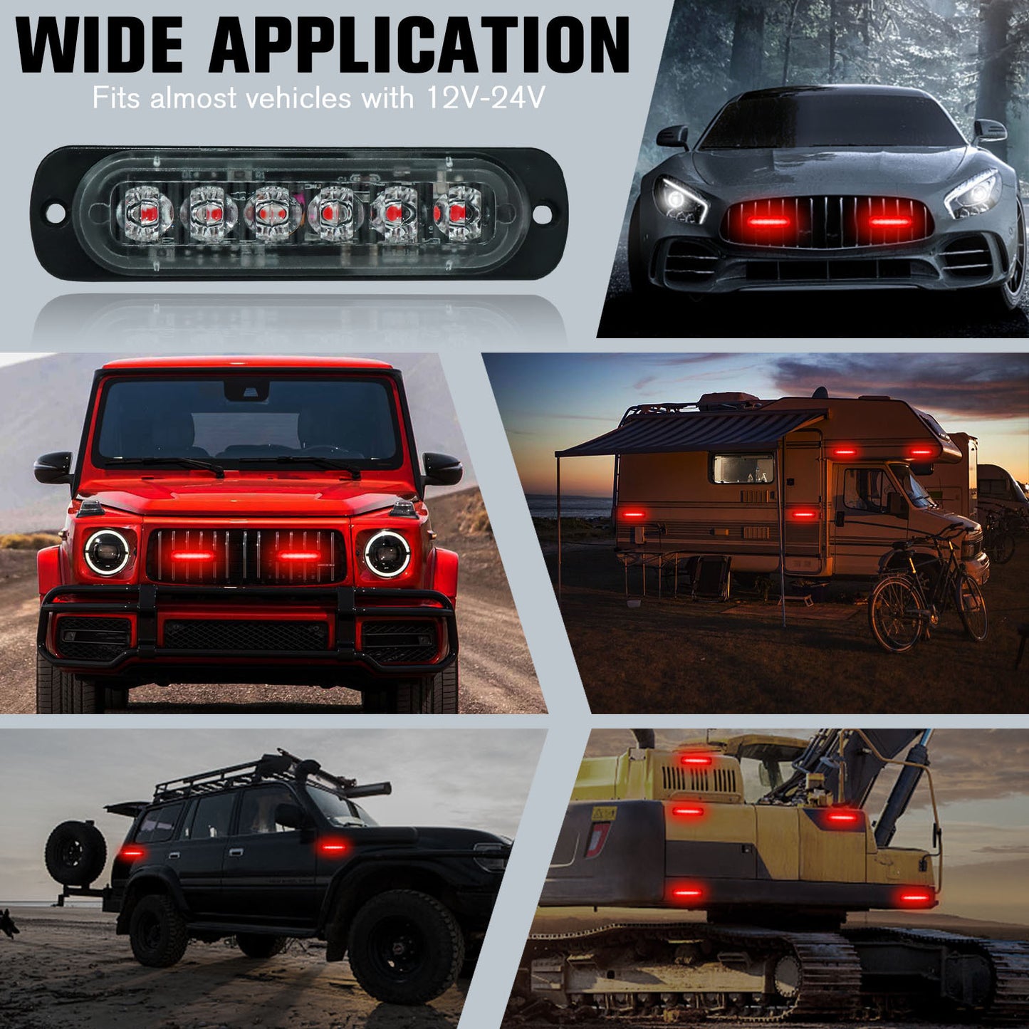 8pcs Ultra-Bright LED Light Bar, LED Car Lights, Car Light LED Truck Pickup Lighting Decoration With For Truck，RV，Car Van， Boat