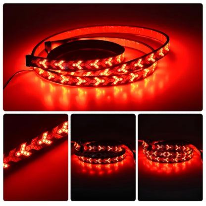 [LED Light Strip] 60in Pickup Truck Arrow LED Light Red And Yellow Light Strip, Truck Rear Decorative Light, Car Rear Atmospheric Light 12V