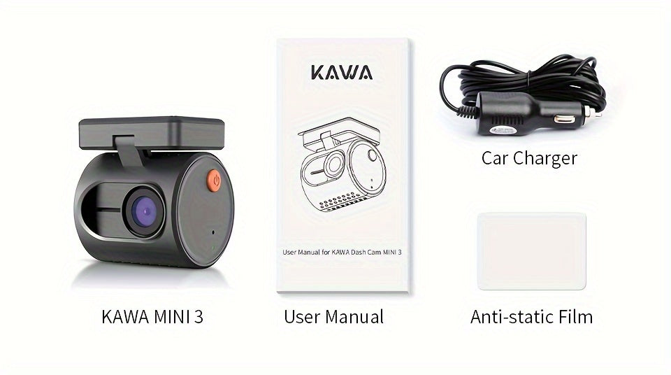 KAWA 2K & 1296P  Dash  for  DVR Dash  KAWA  3  Recorder Emergency Voice Control Night Vision WiFi APP Monitor WDR