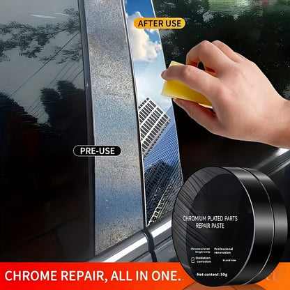 Automobile Chrome Parts Refurbishment And Repair Paste Set - Door Handles And Windows, Car Logo Chrome Bright Strip Repair - Chrome Trim Repair