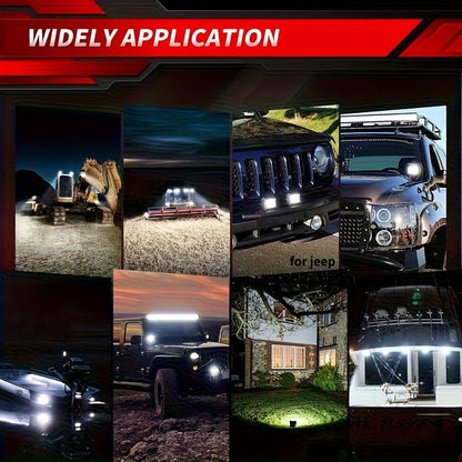 2/4pcs High-brightness Motor Vehicle LED Work Light, 257W, 17100LM Universal Day And Night Ultra-bright Lighting Auxiliary Light, Vehicle Exterior Lighting Lamp, Suitable for Various Vehicles Cars Off-road LED Light, Ideal As A Gift