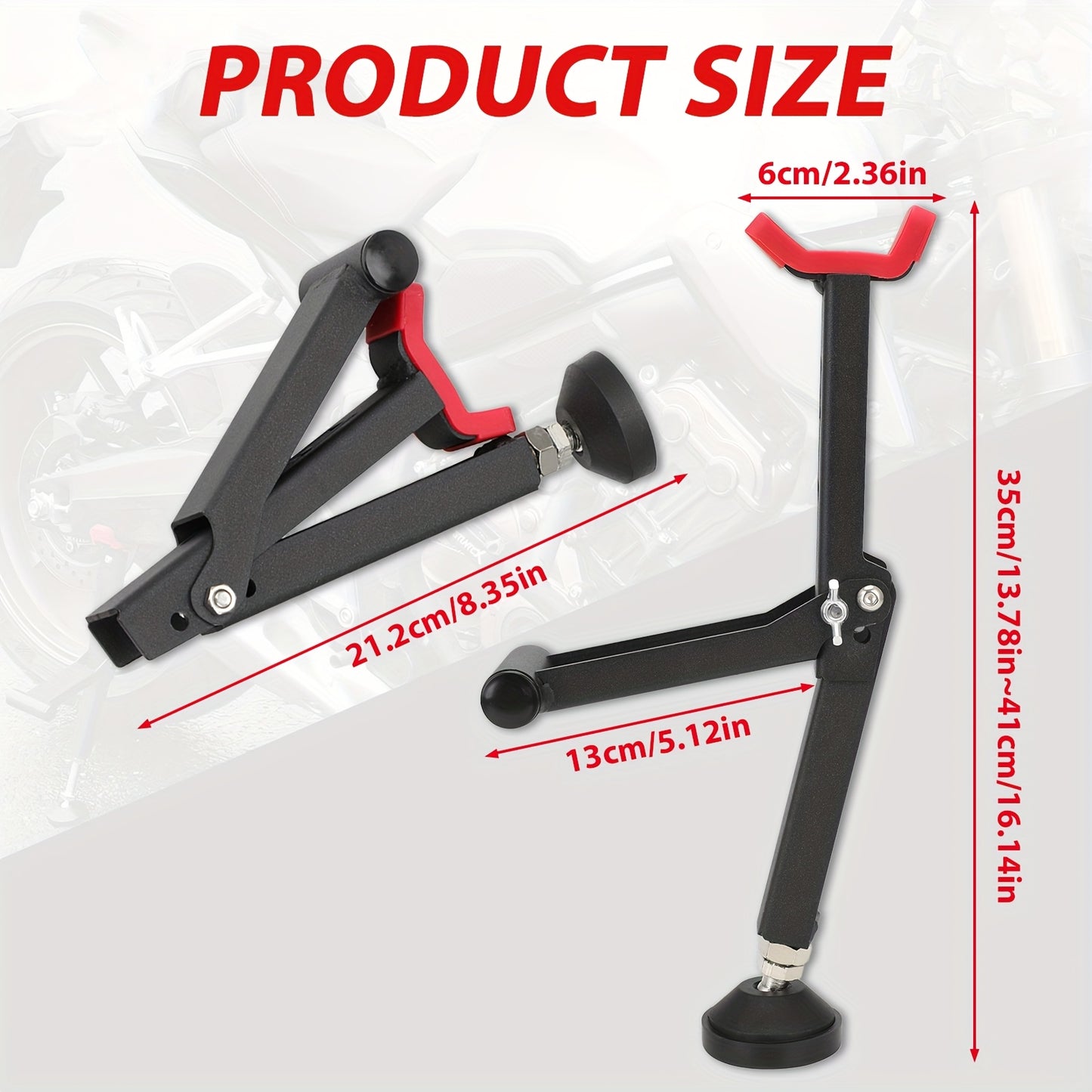 Motorcycle Wheel Lift Stand - Adjustable Rear & Front Wheel Support for Dirt Pit Bikes, Supermoto, Street Bikes, Racing ATVs, Quads, KAYO Scooters, and Endros - Heavy-Duty Iron Construction with Road Racing Stability and Comfort, Motorcycle