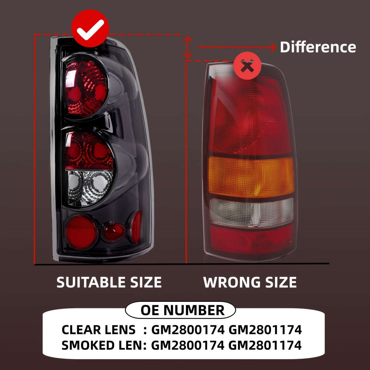 Tail Lights A Pair For Chevy 1500 2500 3500 1999-2006 For GMC Sierra 99-03 Tail Lights, Without Battery