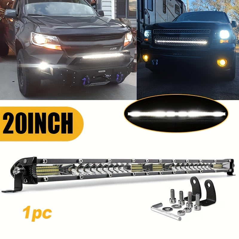 20 Inch Slim LED Light Bar Flood Spot Combo Running Light Off Road Lights for Trucks Tractor ATV SUV And Boat